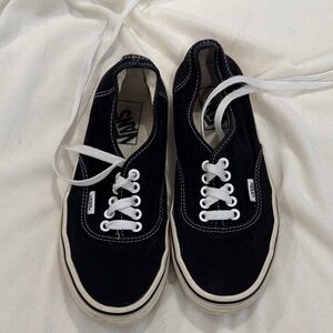 Vans Black and White Canvas Shoes